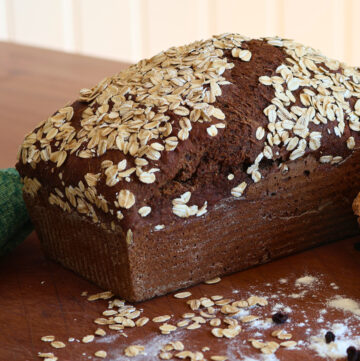 Irish Brown Soda Bread with whole wheat flour, molasses, and stout