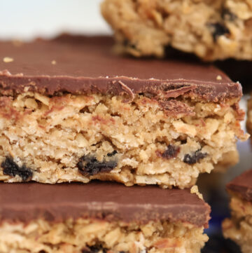 English Flapjacks | English Oat Bars | Bake Across Europe copyright