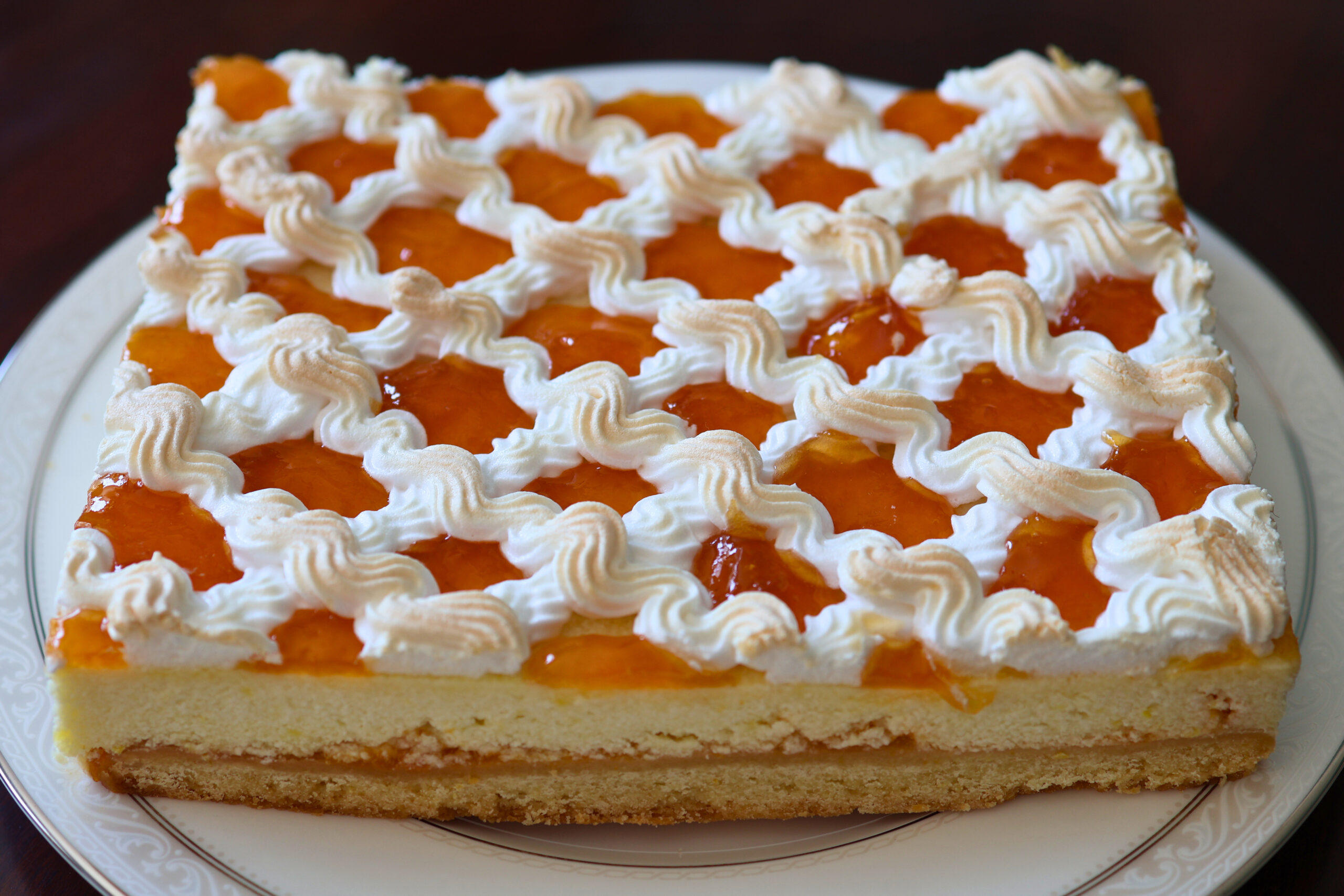 Rákóczi Túrós | Hungarian Apricot Cheesecake | Copyright Bake Across Europe