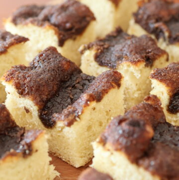 Danish Coffee Cake | Danish Brunsviger | Brown Sugar Focaccia | Bake Across Europe copyright