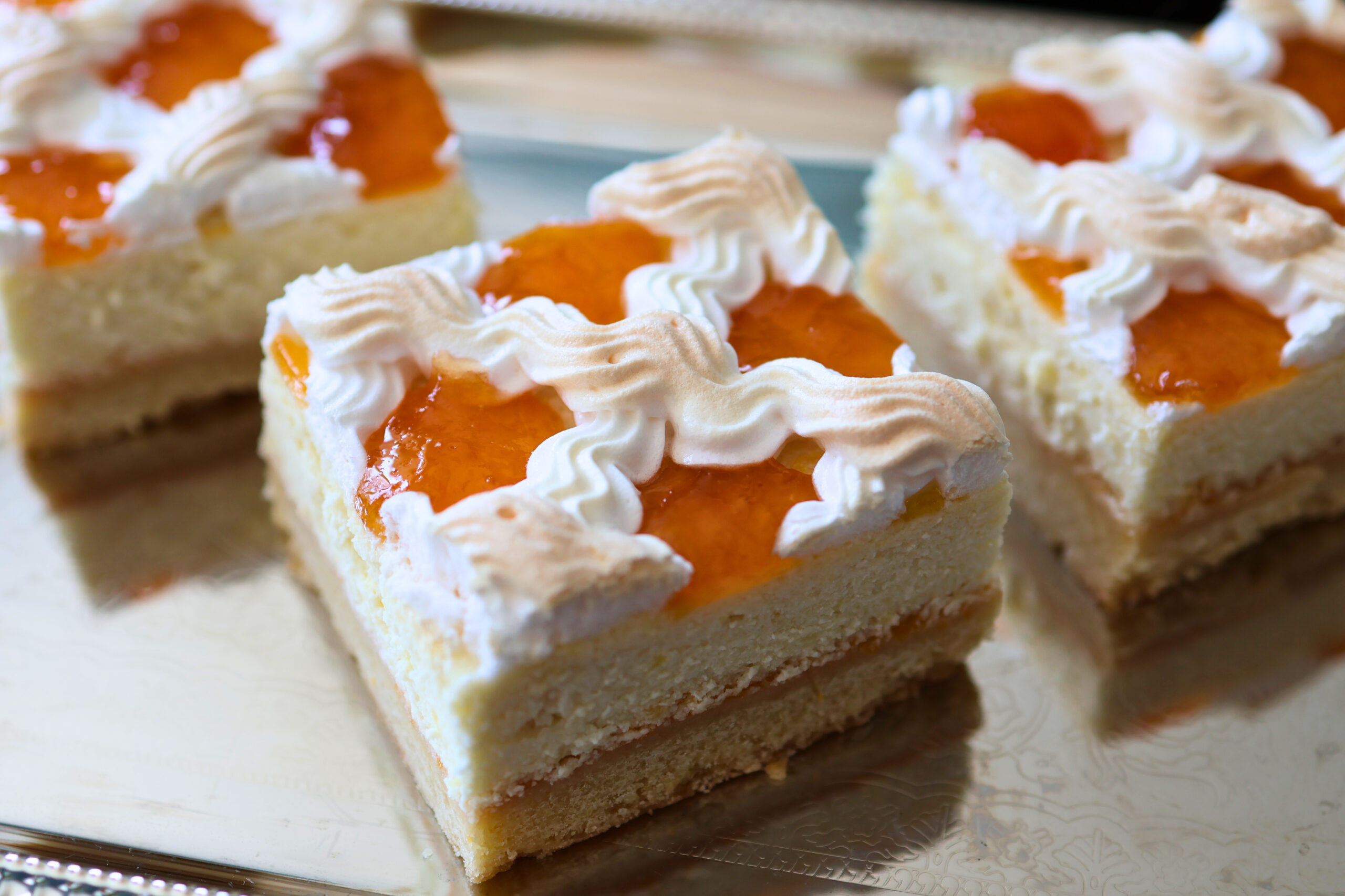Rákóczi Túrós | Hungarian Apricot Cheesecake | Copyright Bake Across Europe